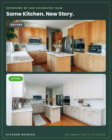 Kitchen Refresh Meta ad: the same kitchen before and after a refresh